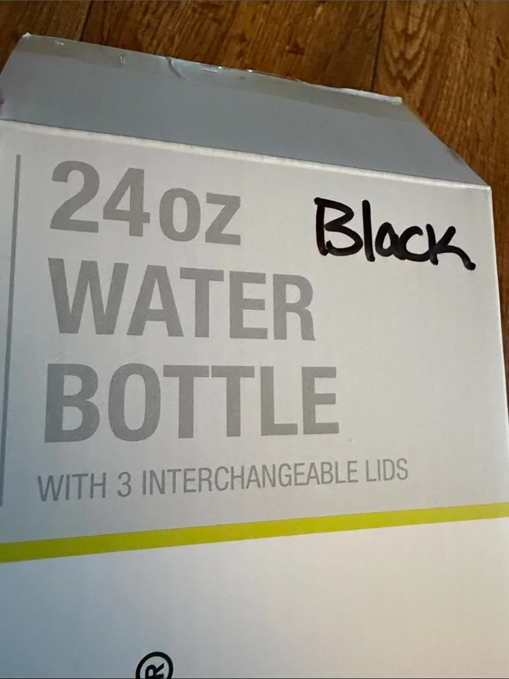 ZULU 24oz Black Water Bottle - 3 Interchangeable Lids